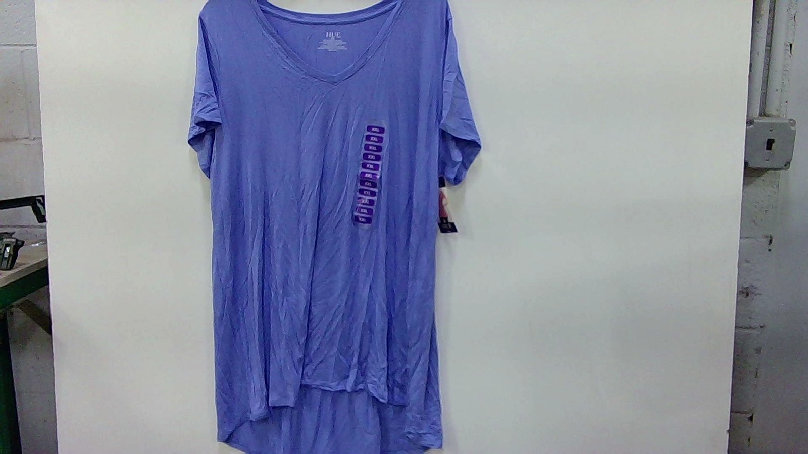 Hue Persian Jewel Short Sleeve V-Neck Perfect Legging Tunic Tee XXL