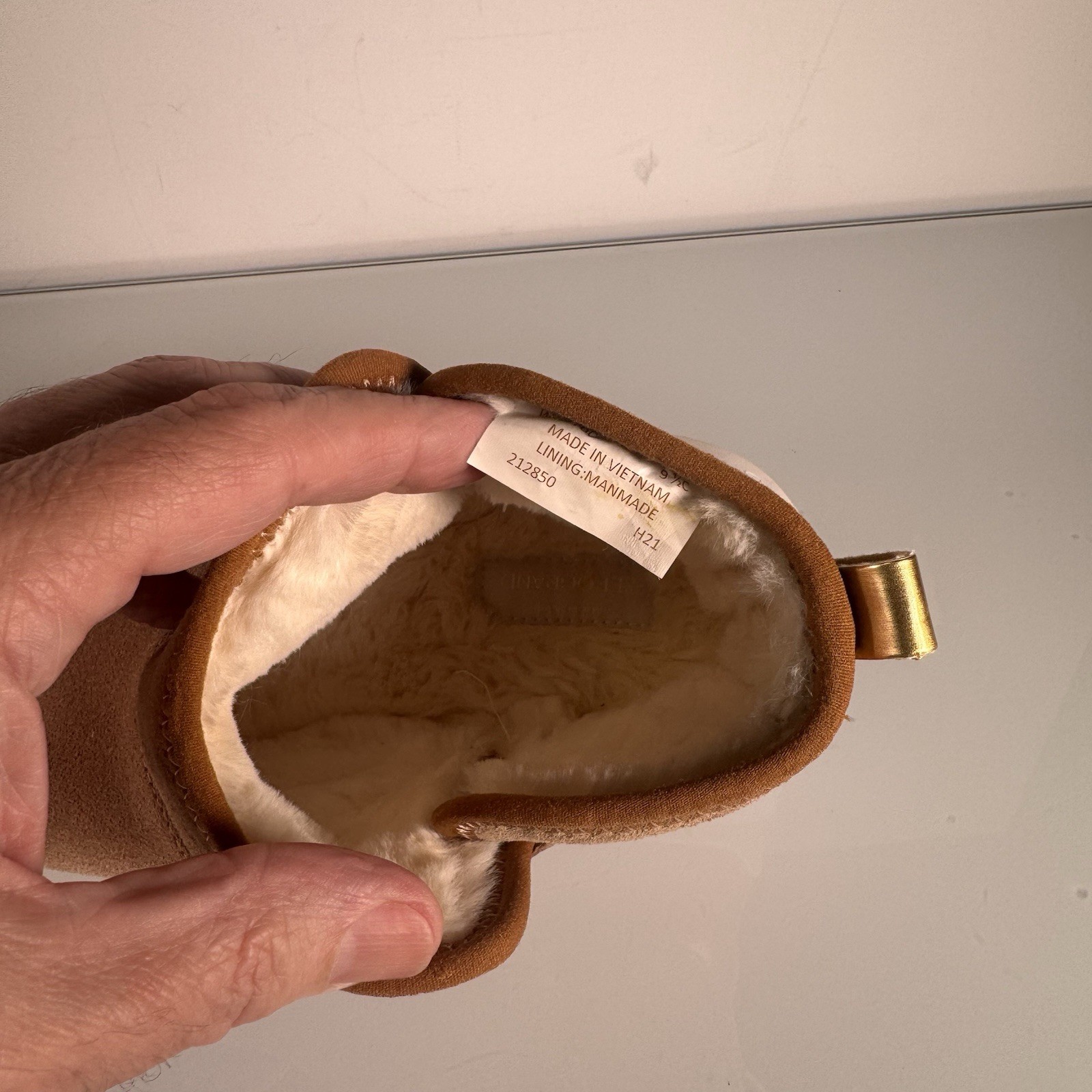 Nice Cole Haan Zero Grand Ladies Size 9.5C W22970C Tan Water, Proof, Fur Lined