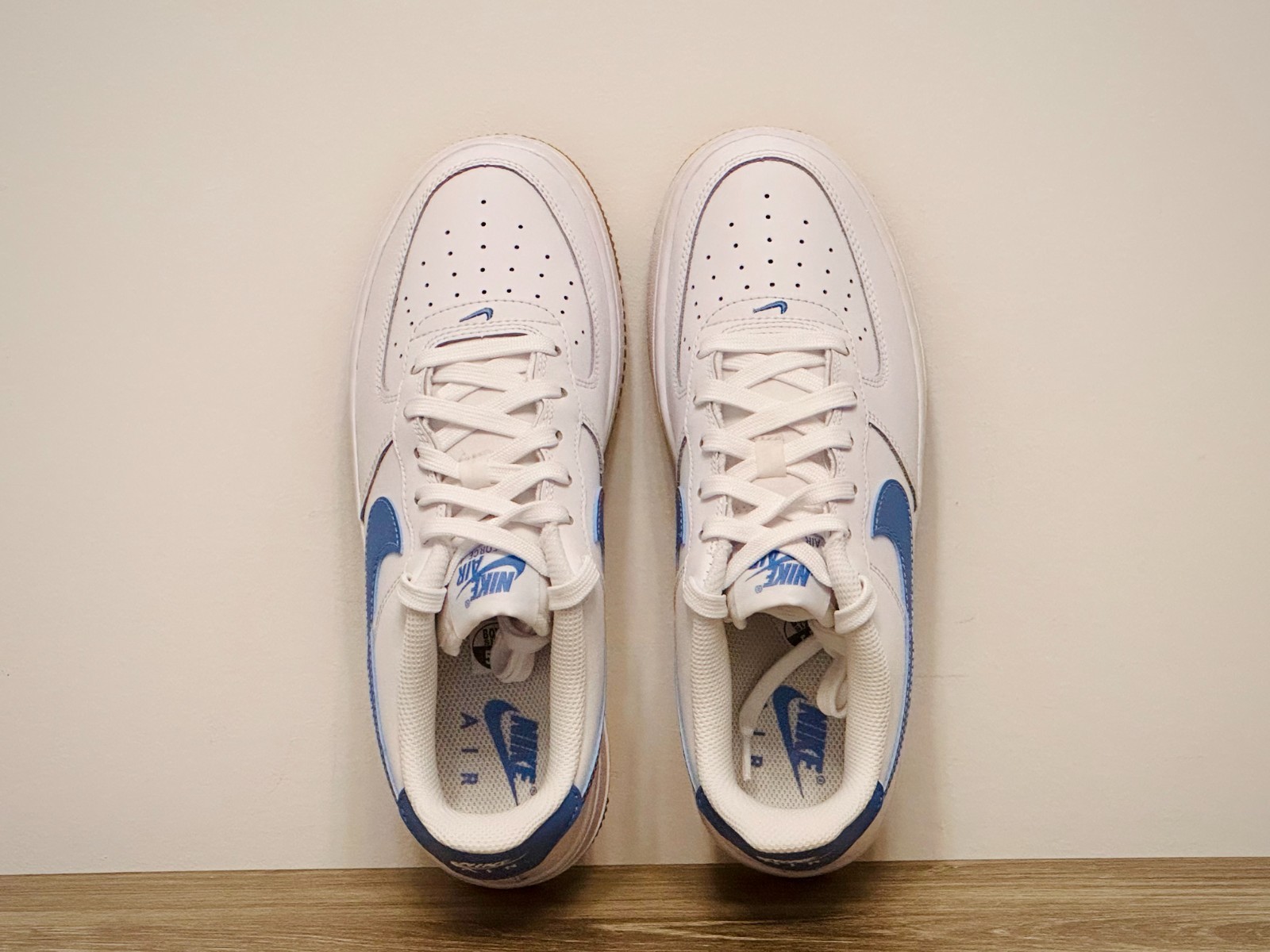 Nike Air Force 1 White/Blue Beyond/Gum – Size 5.5 Youth / 7 Women