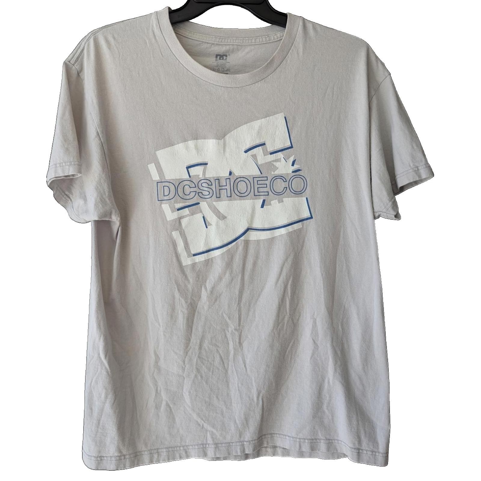 DC Shoes Shirt Large Off White Classic Logo Y2K Skateboarding Graphic Tee L