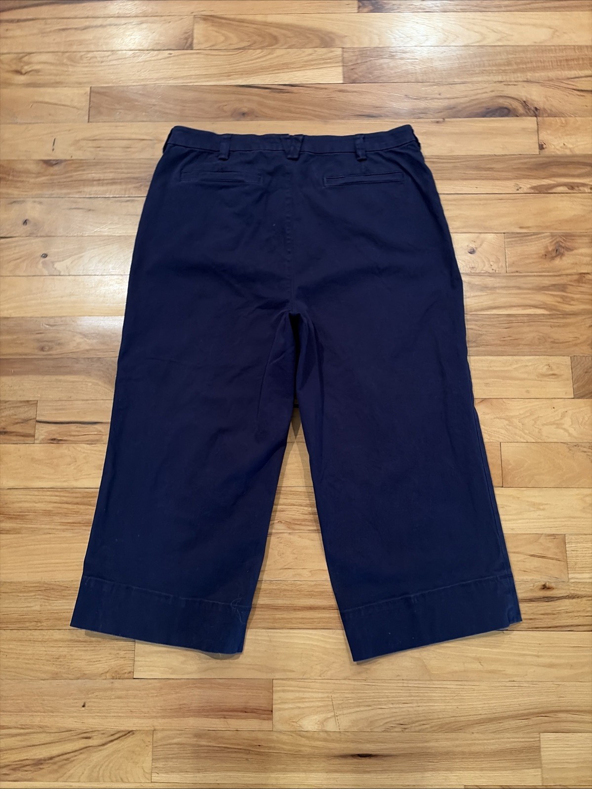 Duluth Trading Co. Blue Crop Capri Wide-Leg Pants Womens Tag 18 Reg Fits 37 x 23