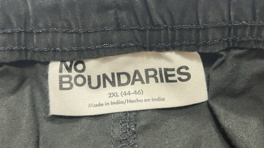 No Boundaries Men’s Cargo Pants Size 2XL (44-46) Elastic Waist – Grey Shadow NEW