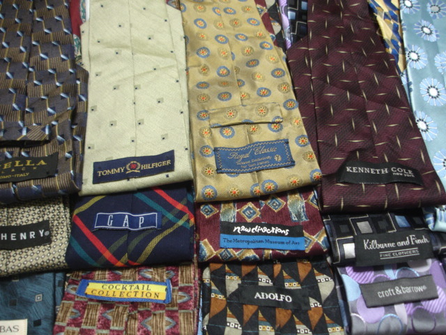 Men’s DESIGNER Silk Neck Ties Neckties Lot of 7 Woven Executive Stripes Paisley