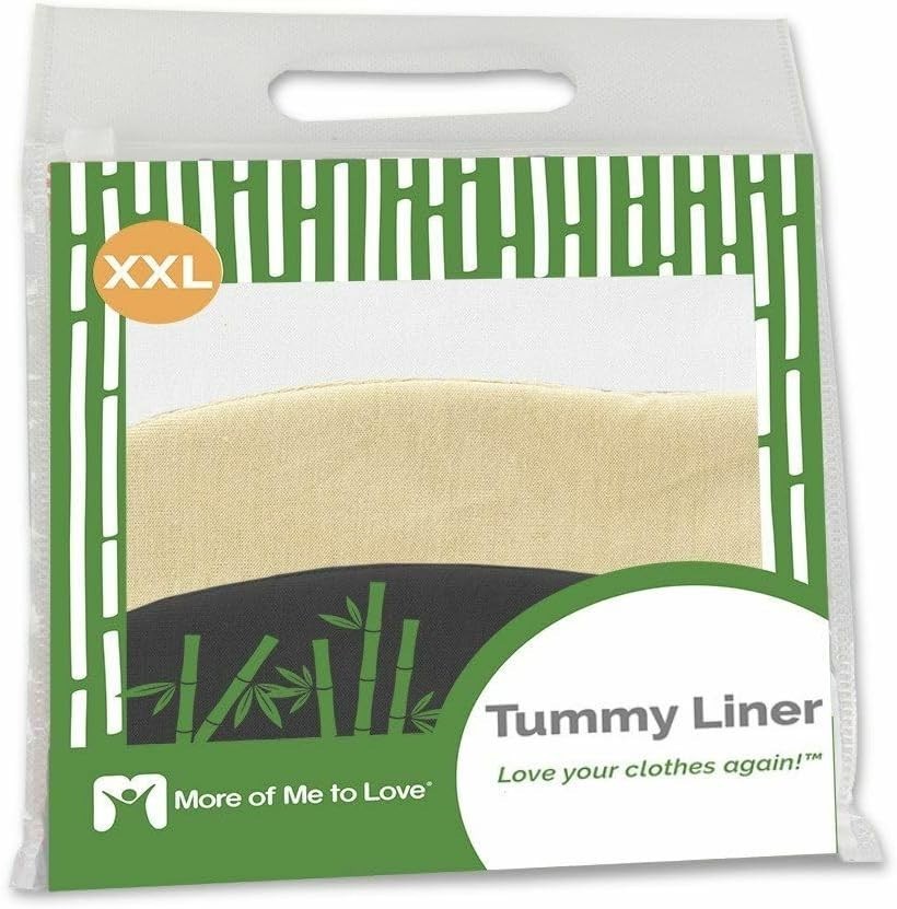 Viscose and Cotton Blend Tummy Liner 3-Pack, XX-Large, Black, Beige, White