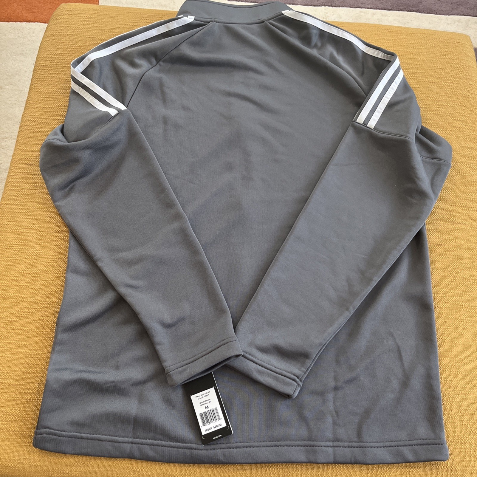 $60 NWT Mens ADIDAS 1 BLUE/White 1 Gray/WhiteTrack Jogging Athletic Jacket, Sz M