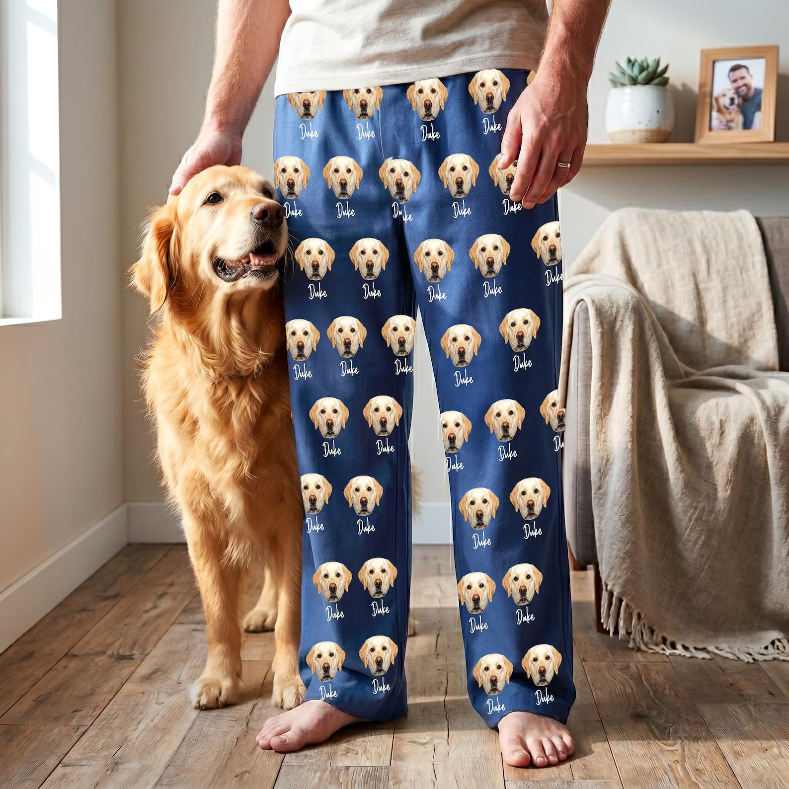 Custom Face Pajama Pants, Personalized Photo Gift for Him, Her & Couples