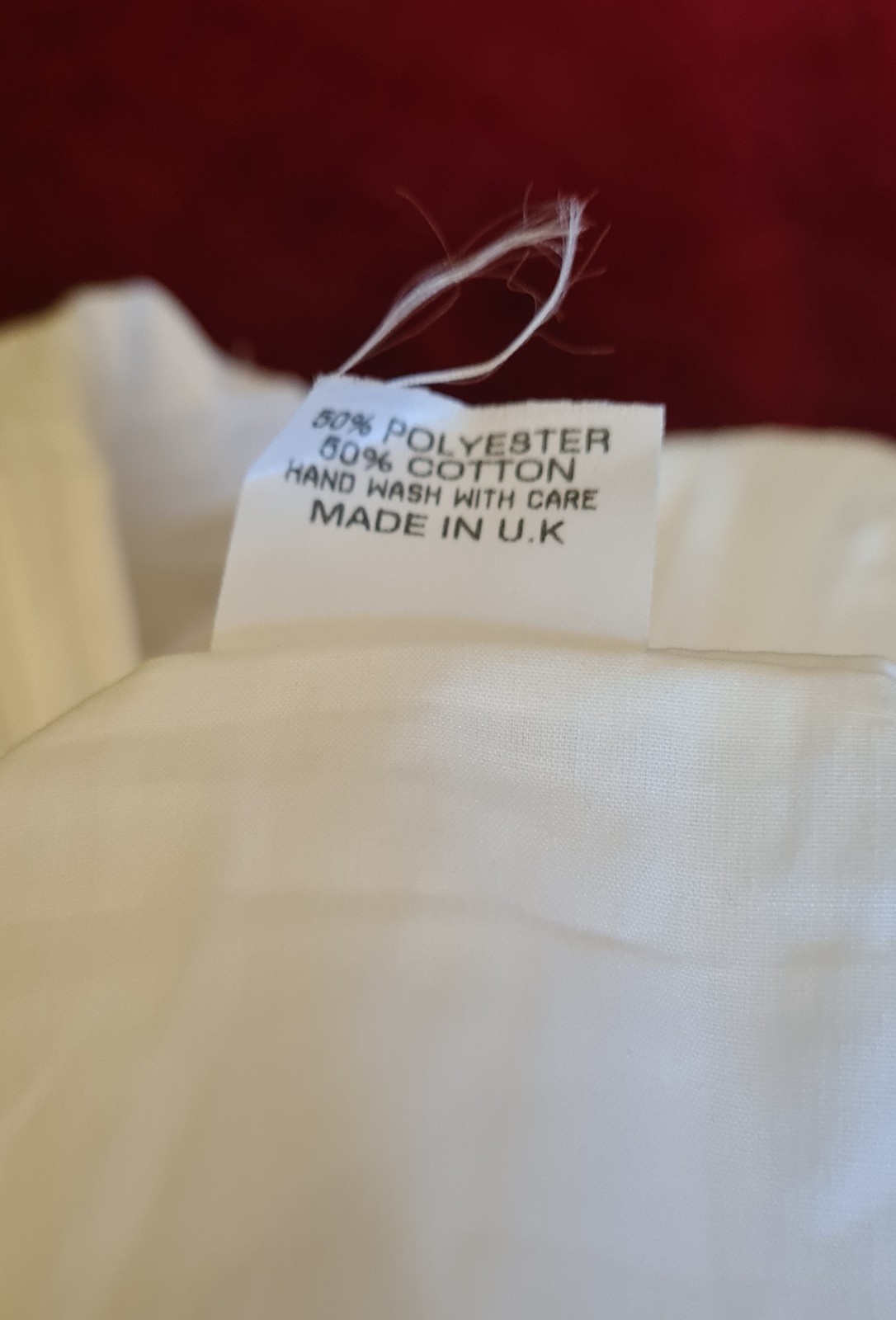 Vintage Cotton & Polyester Blend White Tiered Skirt Size 12