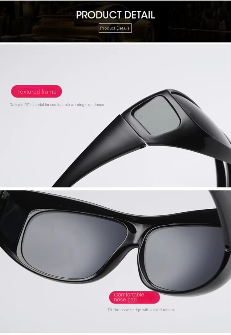 New Medium Large FIT OVER Sunglasses Cover Prescription RX Eye Glasses Men Women