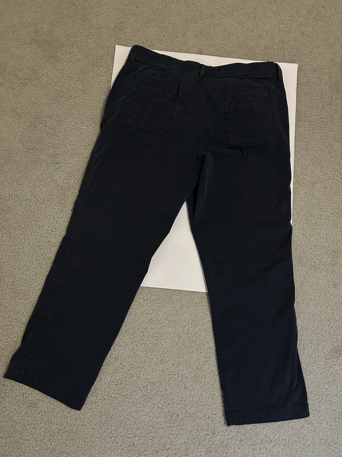 L.L.Bean 36W Men’s Black CoolMax Classic Fit Straight Leg Twill Chino Pants