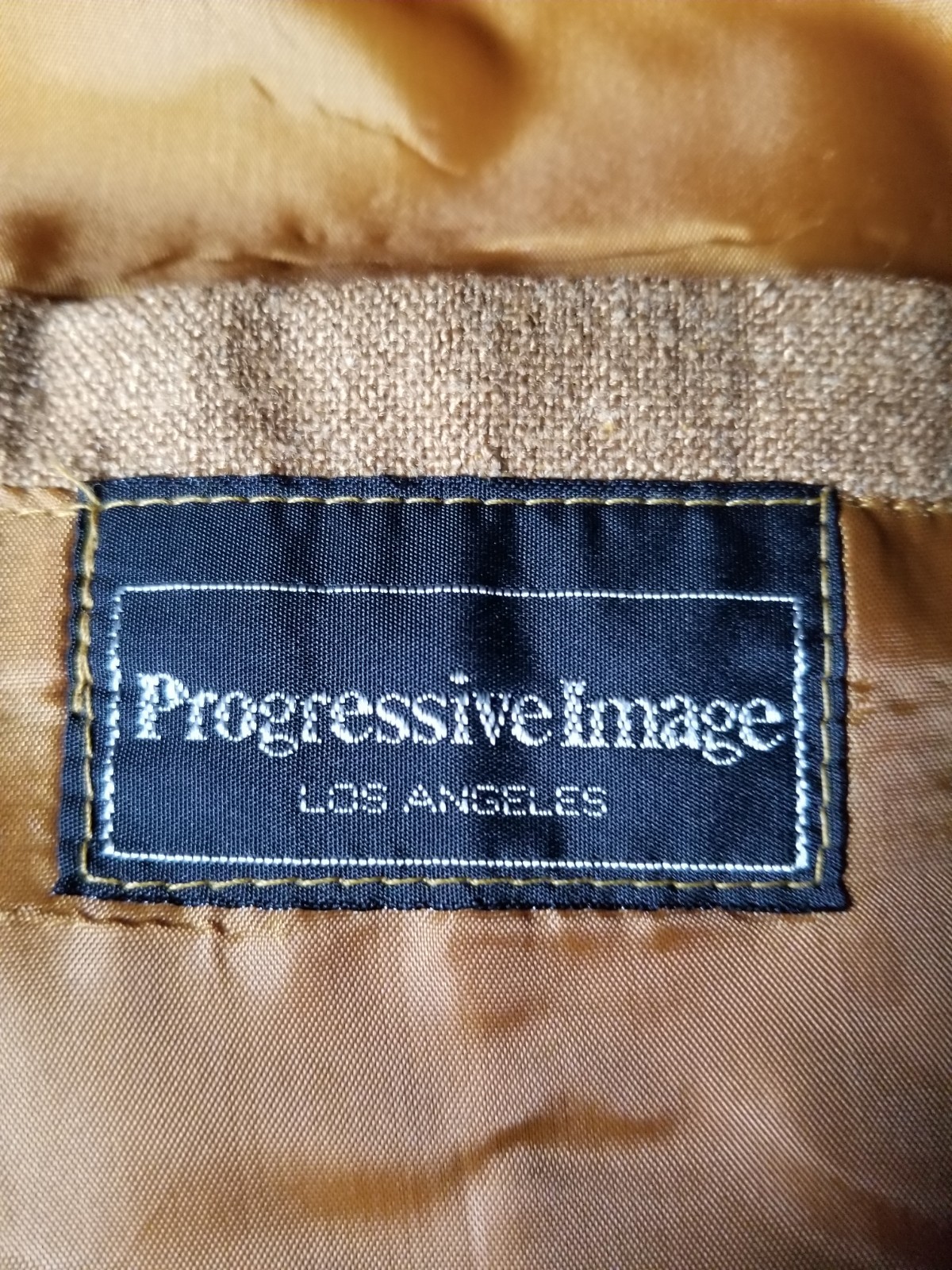 Vintage 40R Golden Wheat Linen Wool Double Breast Notch Lapel Coat Jacket Blazer