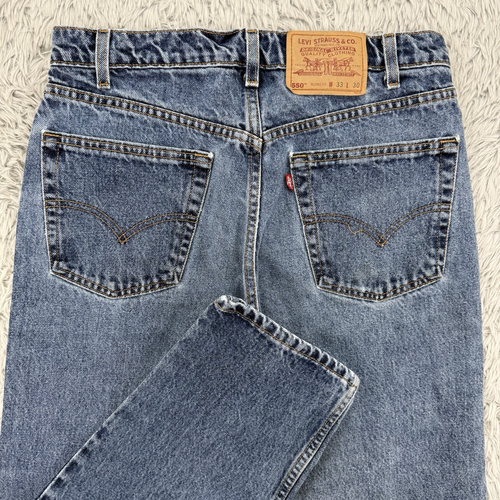 Levi’s Jeans Men’s Size Tag-33×30 / Fits-31×29 550 VTG 90s Made In USA 9/1997