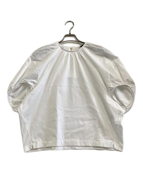 Drawer White Cotton Gathered Dolman T-Shirt Free Size Ladies Top