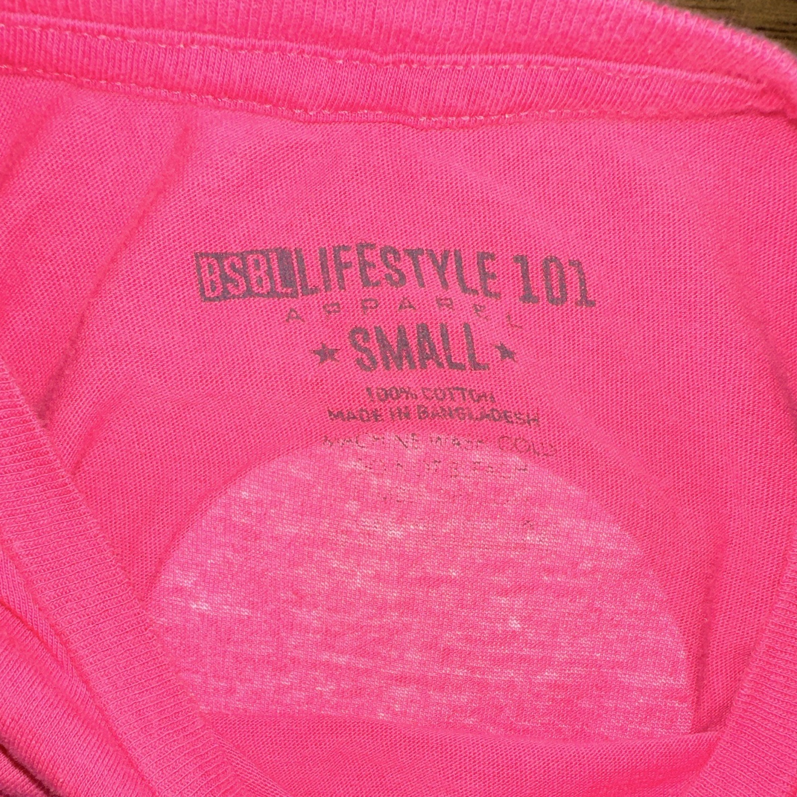 Baseball Lifestyle 101 BL101 Set Mens Size Small Baseball Graphic Logo Pink