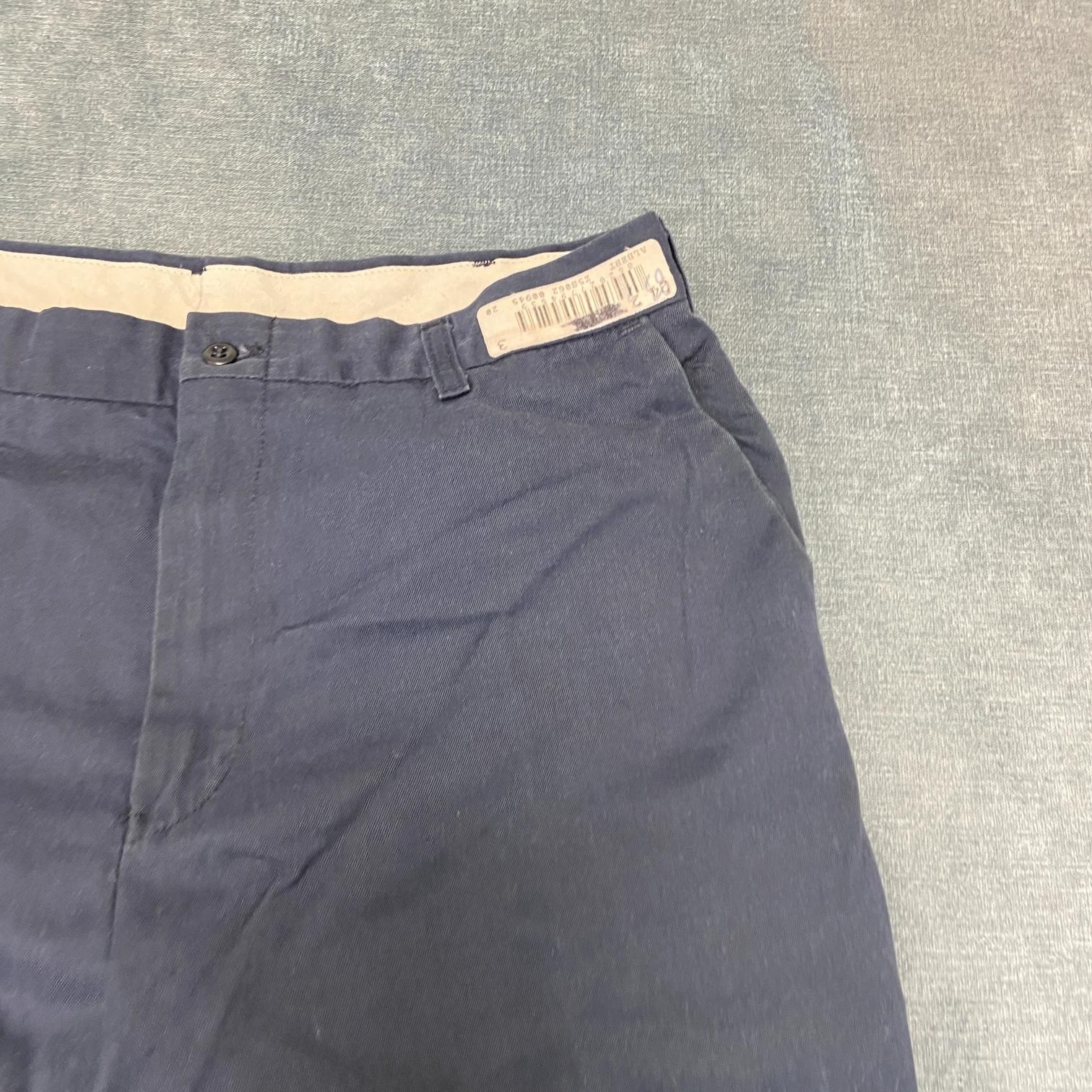 Cintas Comfort Flex Chino Pants Mens 34 Blue Mid Rise Relaxed Fit Straight Leg