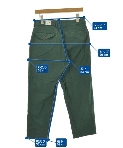 kolor Cropped Pants Green 1(Approx. S) 2200695843021