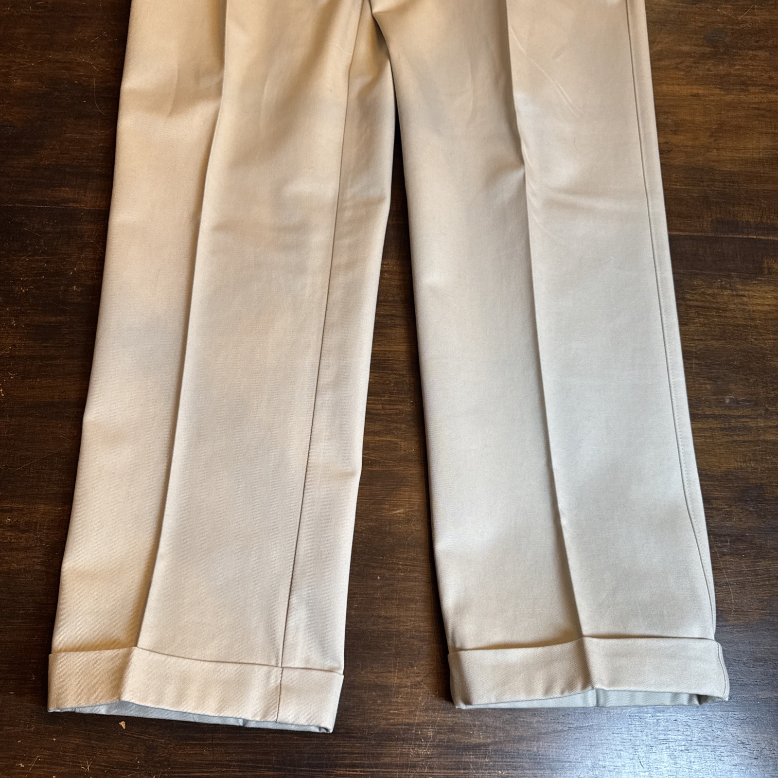 Savane Deep Dye Wrinkle Free Pant Mens 38×32 Khakis Pleated Straight NWT