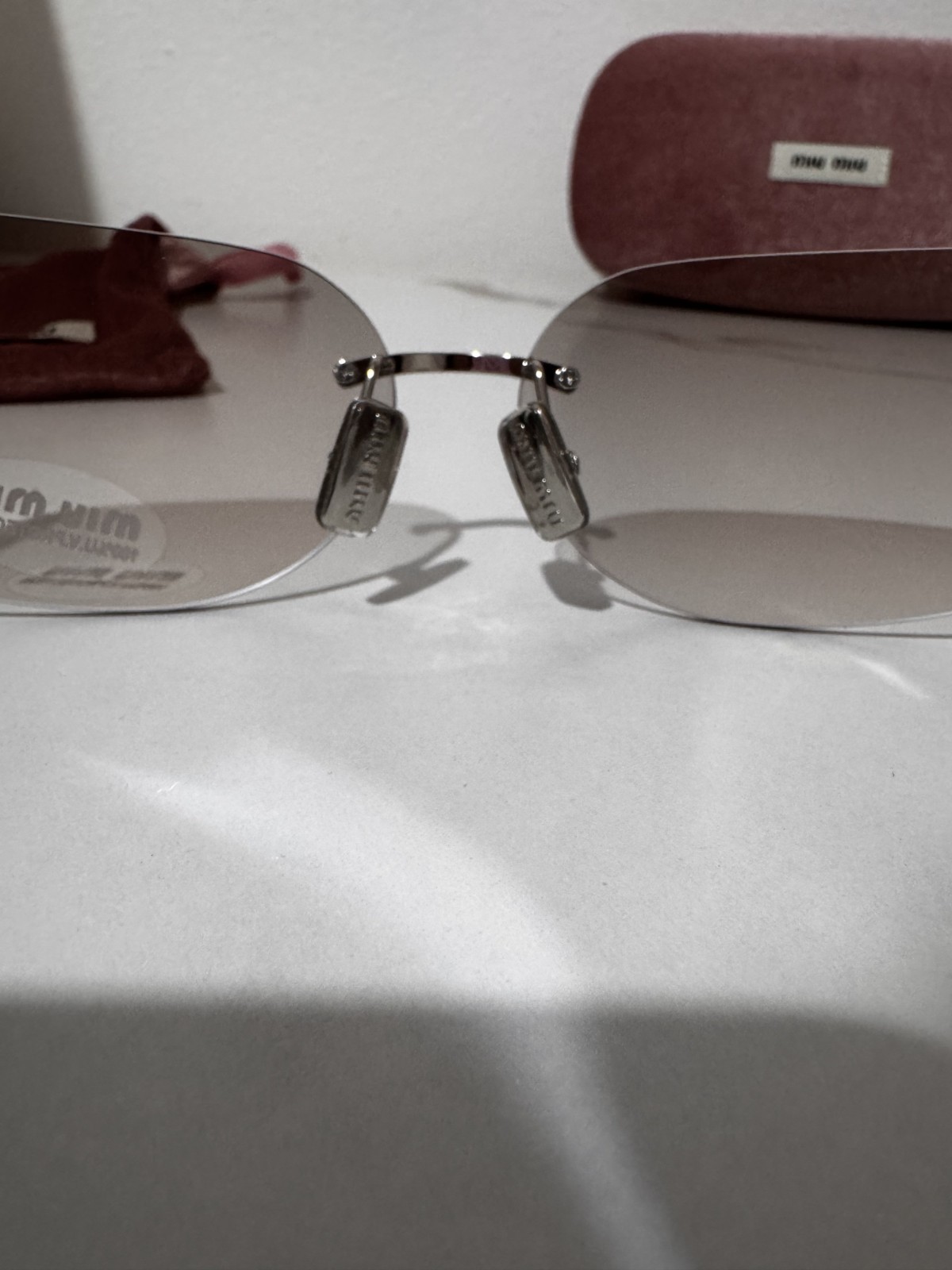 Miu Miu MUA51S Silver/Grey Mirror Silver Gradient 75-14-110 Sunglasses EXCELLENT