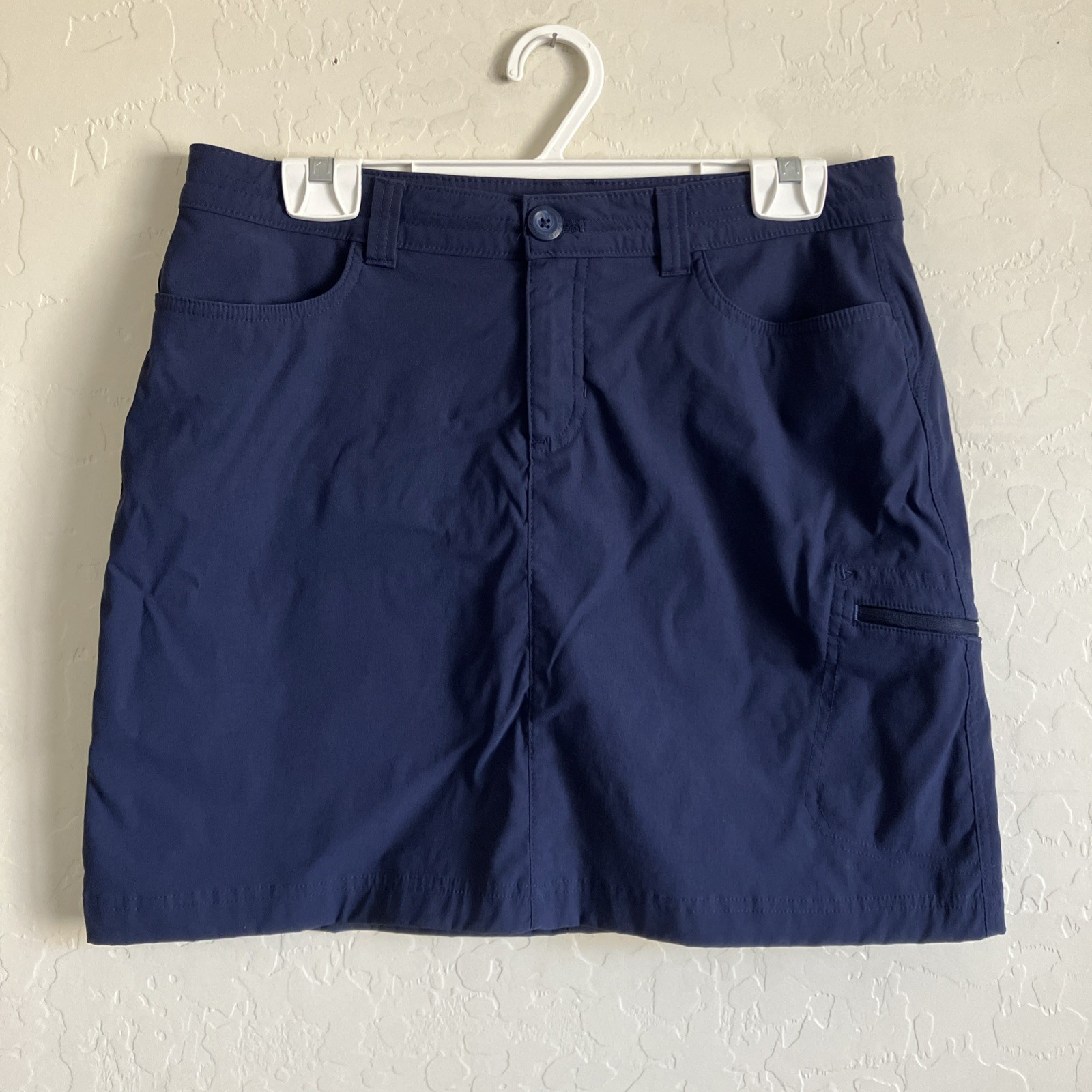 Eddie Bauer Womens 8 Skort Blue Mini Pockets Active Outdoor Hiking Lightweight