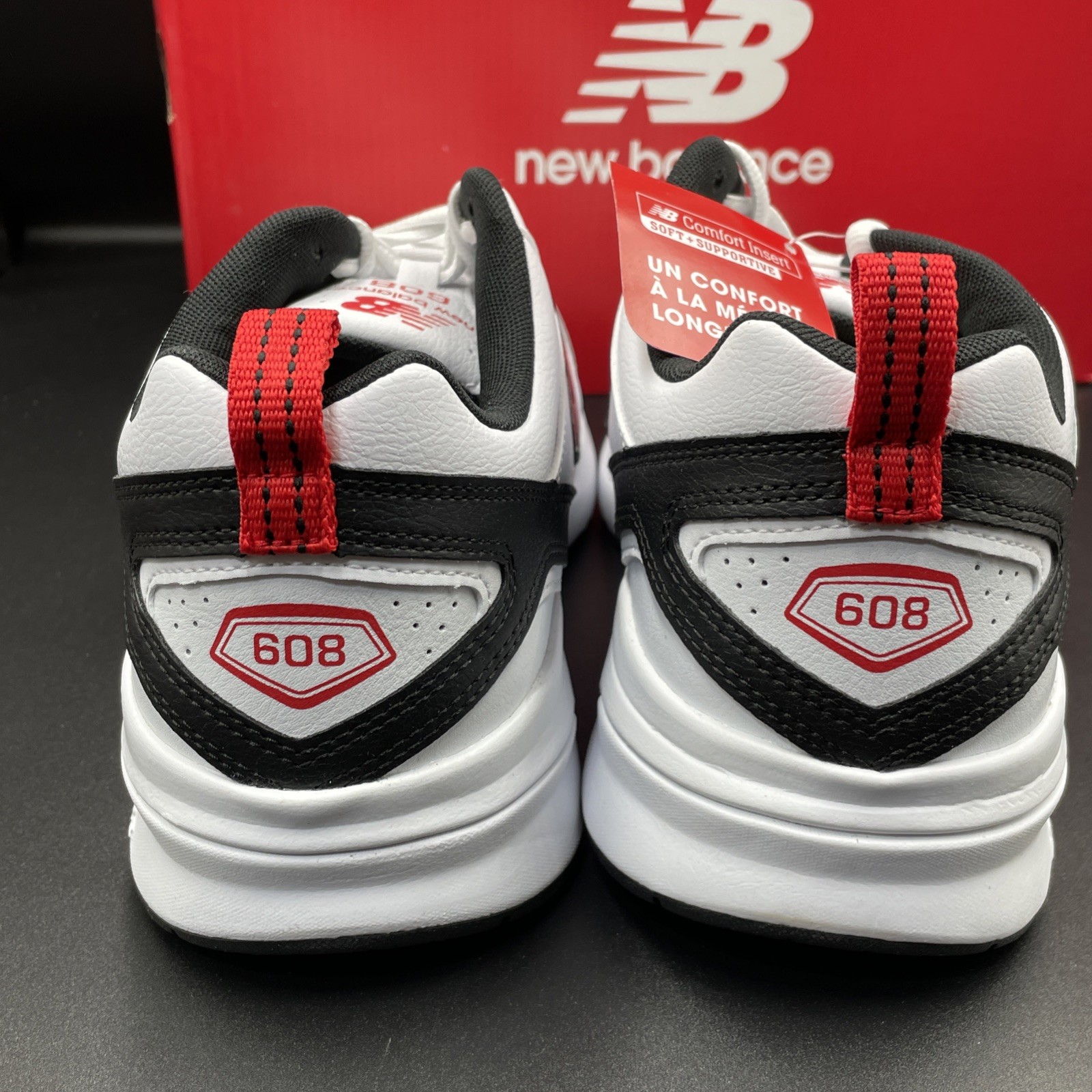 New Balance MX608v5 Sneakers Men’s Size 10.5 4E Wide White / Red MX608WN5