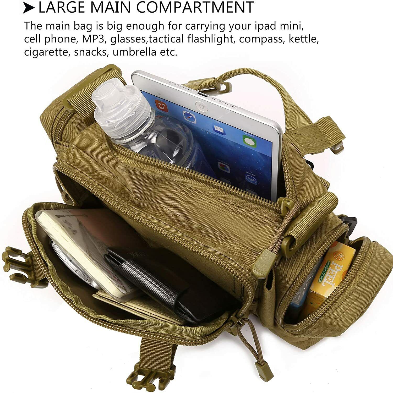 14” Small Molle Sports Duffle Gym Sling Travel Bag Tactical Military Range Bag