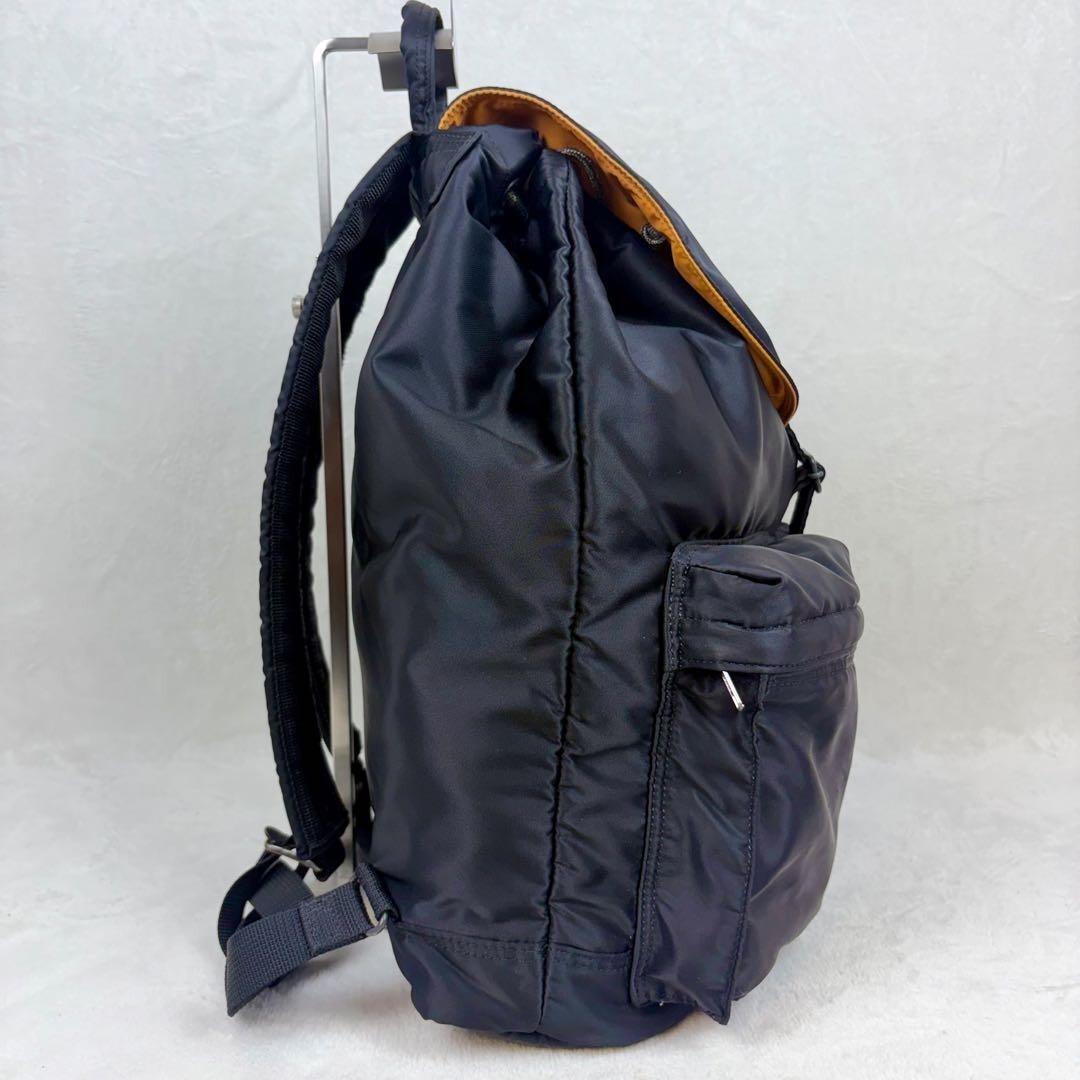 PORTER Tanker Backpack Black Nylon Large A4 PC Travel Drawstring Flap Japan