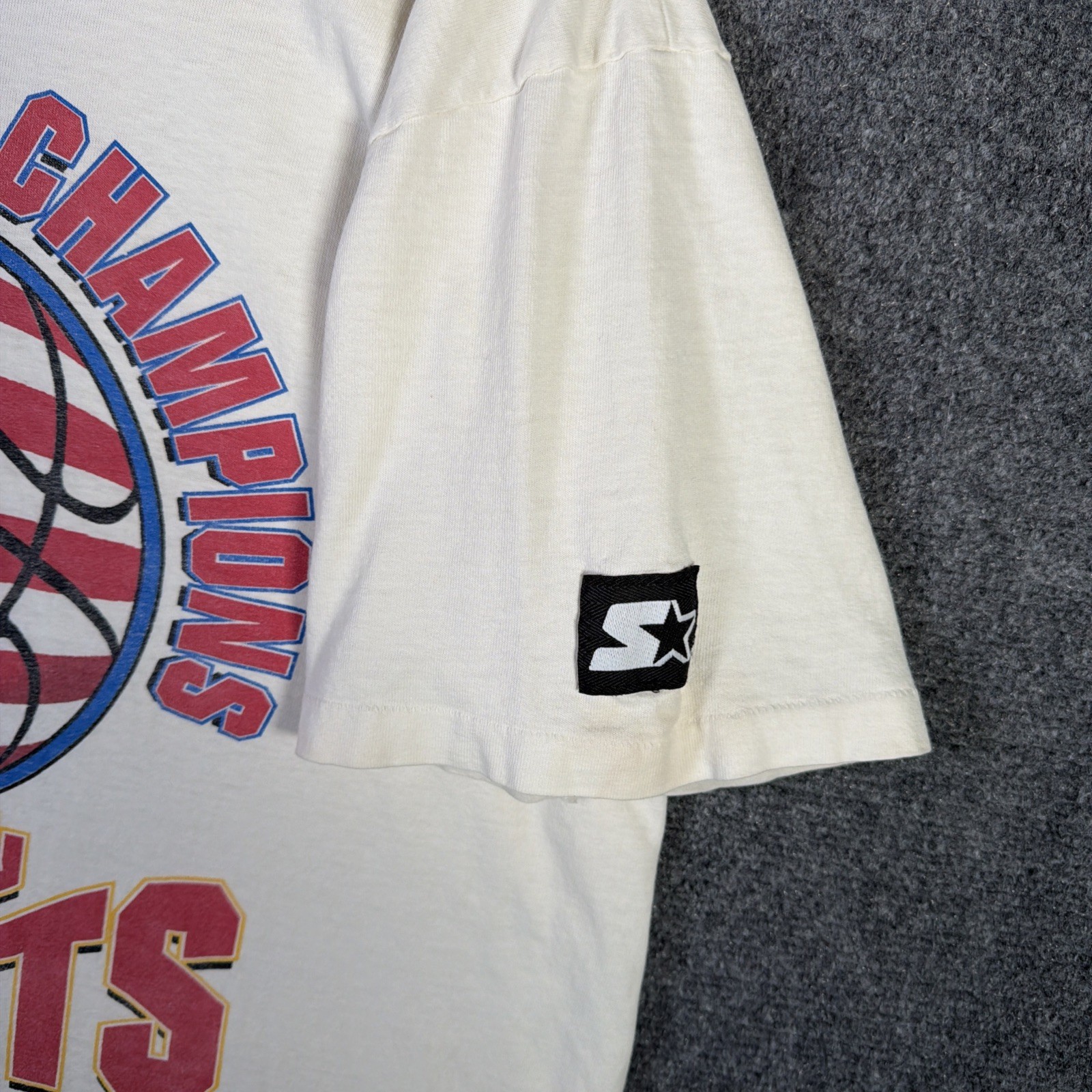 Vintage Houston Rockets Shirt Mens Large White 90s Texas Shootout 1995 Playoffs