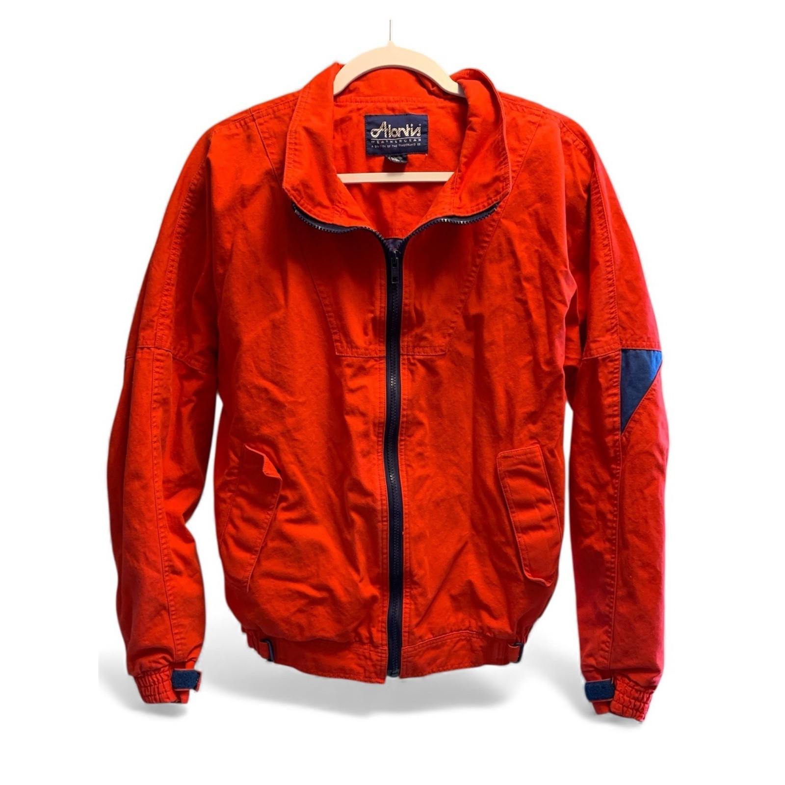 Atlantis Weathergear Timberland Mens Red Cotton Sailing Jacket Vintage Medium