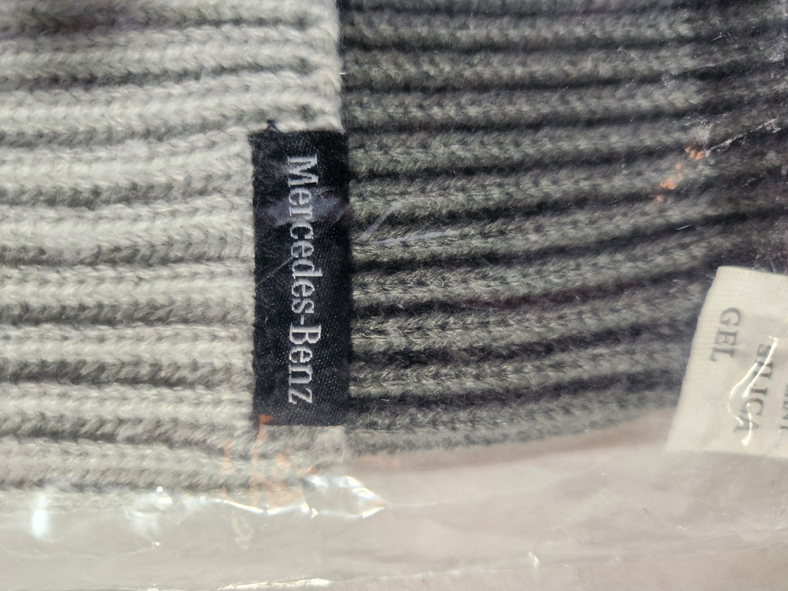 Mercedes-Benz Ribbed Cuff Beanie Gradient Gray Hat Men
