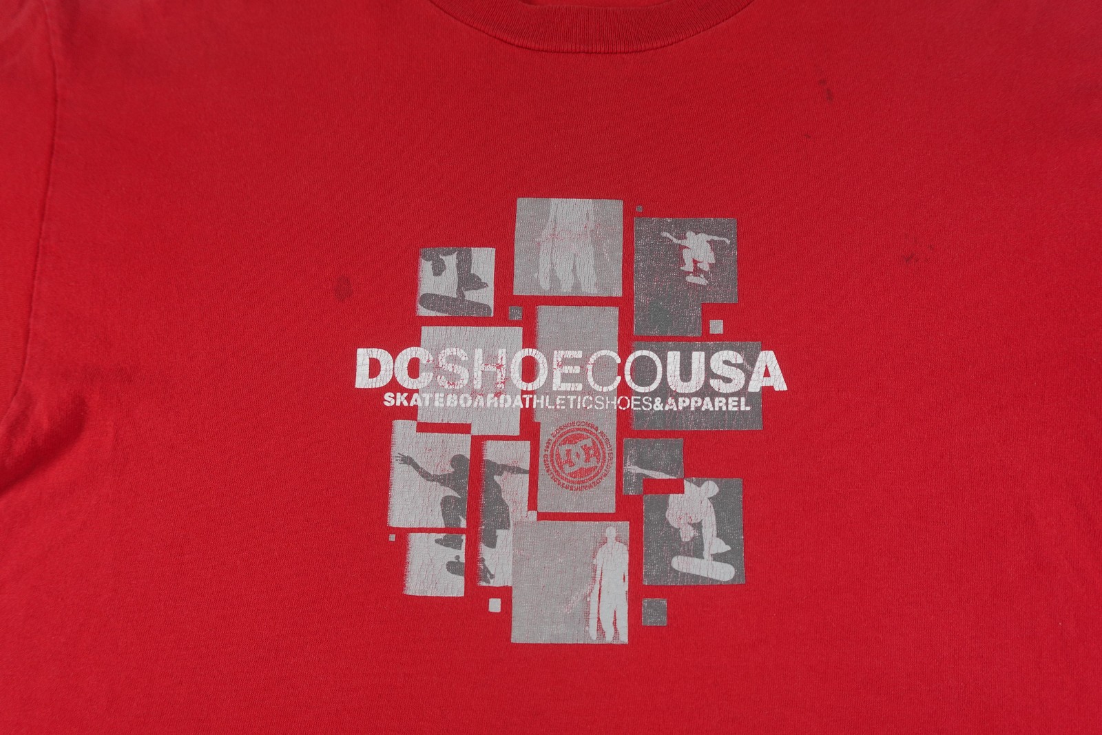 Y2K DC Skater Shirt Mens Large Red Skateboarding Streetwear Rap Hip Hop Urban