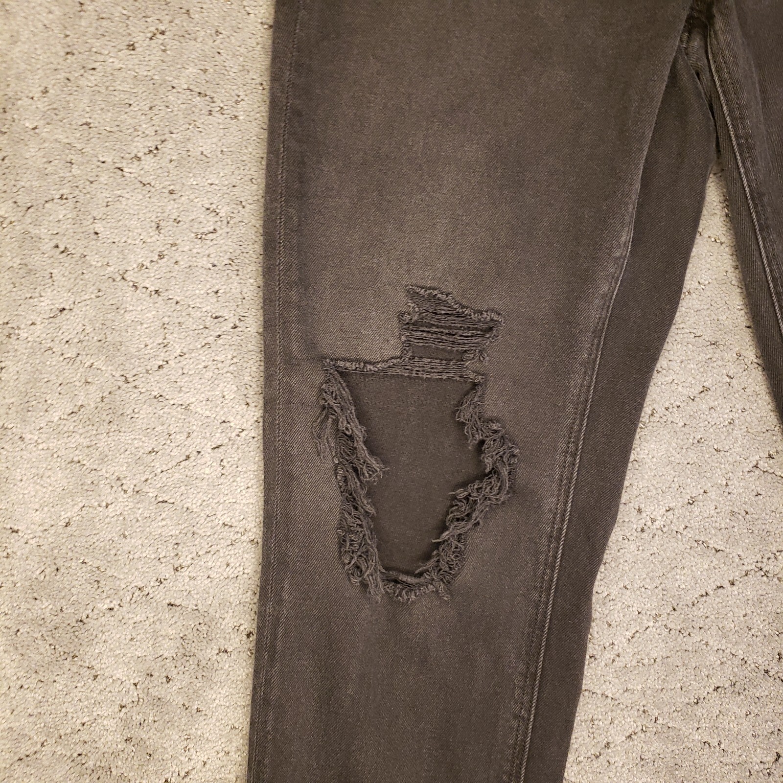 American Eagle Jeans Womens 2S Black Highest Rise 90s Boyfriend Ripped Denim