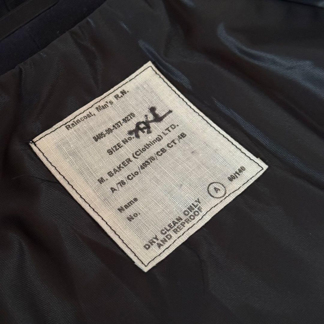 COMOLI British Royal Navy Raincoat Mens Vintage 60s 70s Military Style Jacket
