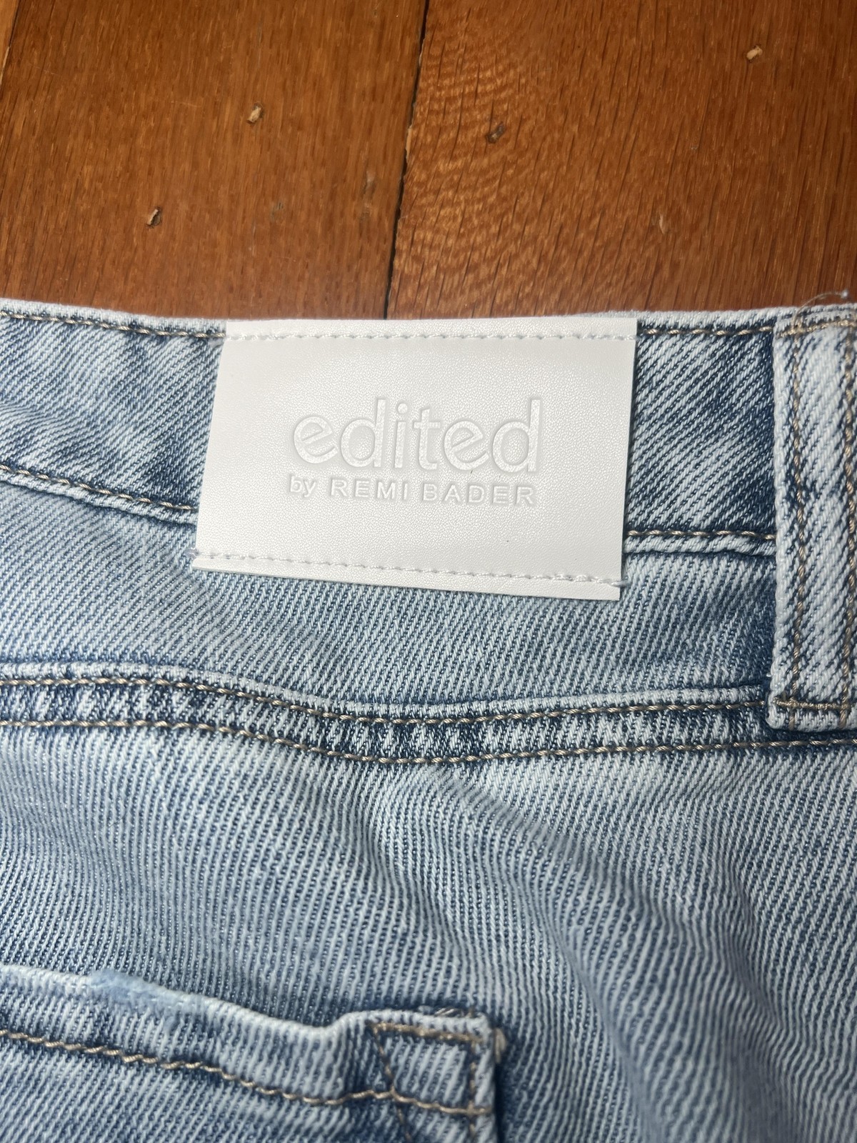 Edited by Remi Bader Jeans Womens 28W Light Wash Wide Leg Crop Raw Hem ERW1008C