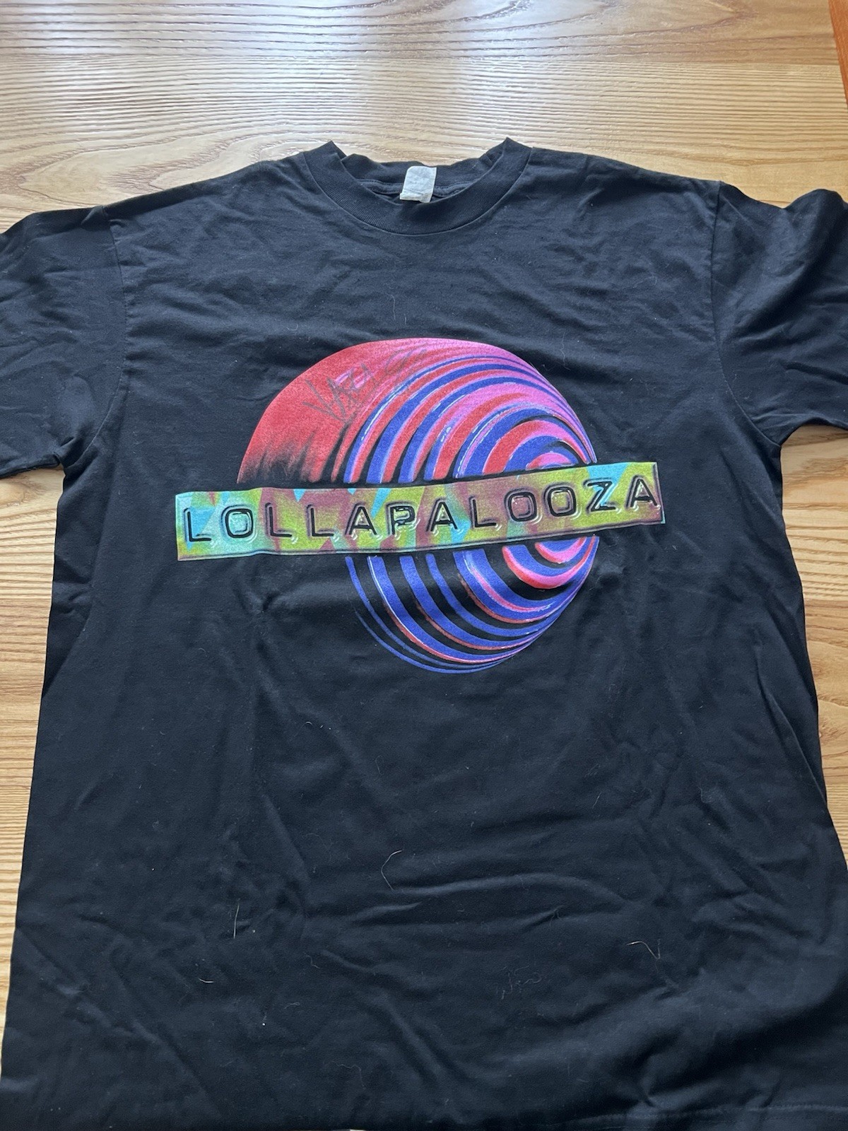 vintage lollapalooza 1996 Shirt Autographed By Jason Newsted Size L Ramones