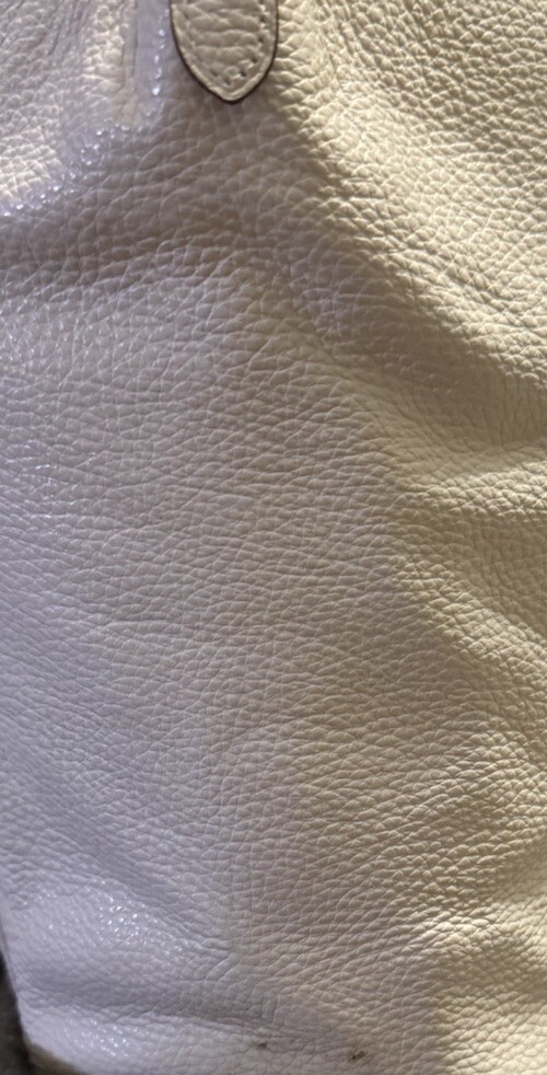 Coach Ava Chain Tote F87775 Chalk Pebbled Leather Gold Chain Shoulder Bag- NWT