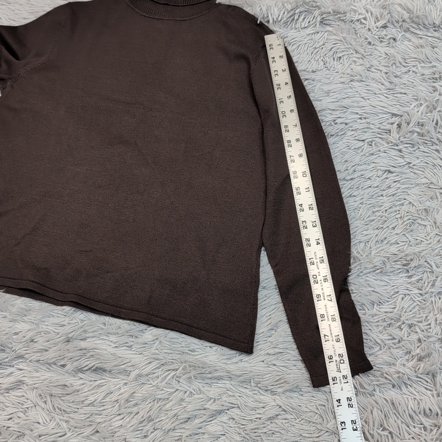 Vintage Pursuits Ltd. Shirt Womens L Petite Brown Silk Top Soft Comfort Preppy