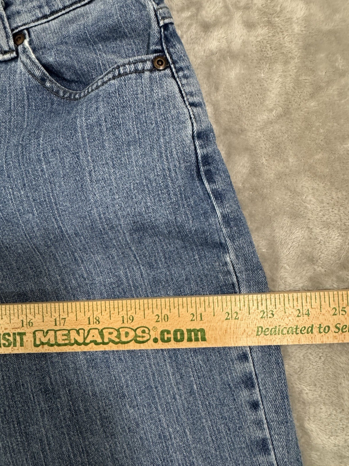 Lee Womens Jeans 16 Short Relaxed Straight Leg High Rise Stretch Light Wash