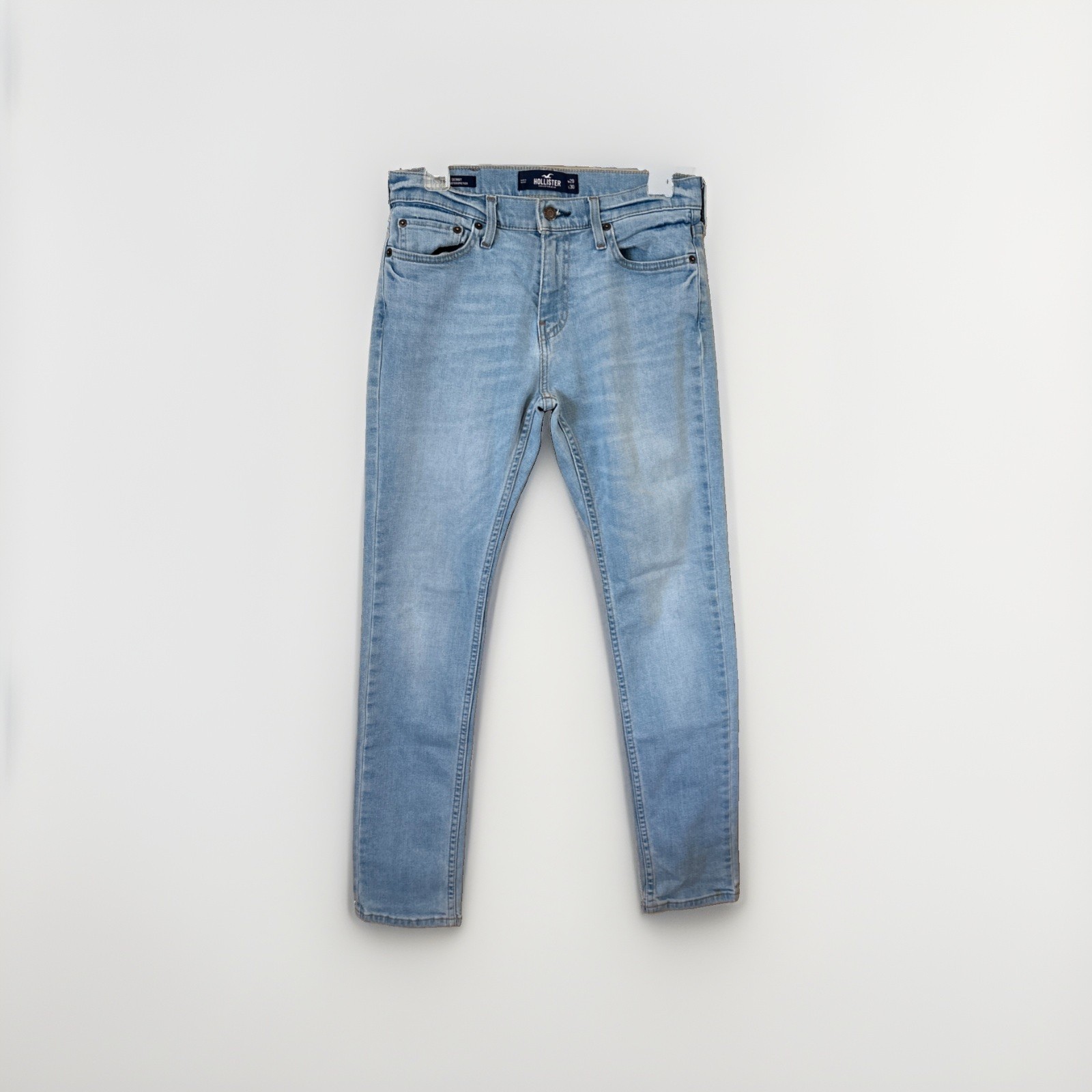 EUC Women’s Hollister Jeans Light Wash Blue W29 L30 Skinny Epic Flex Stretch