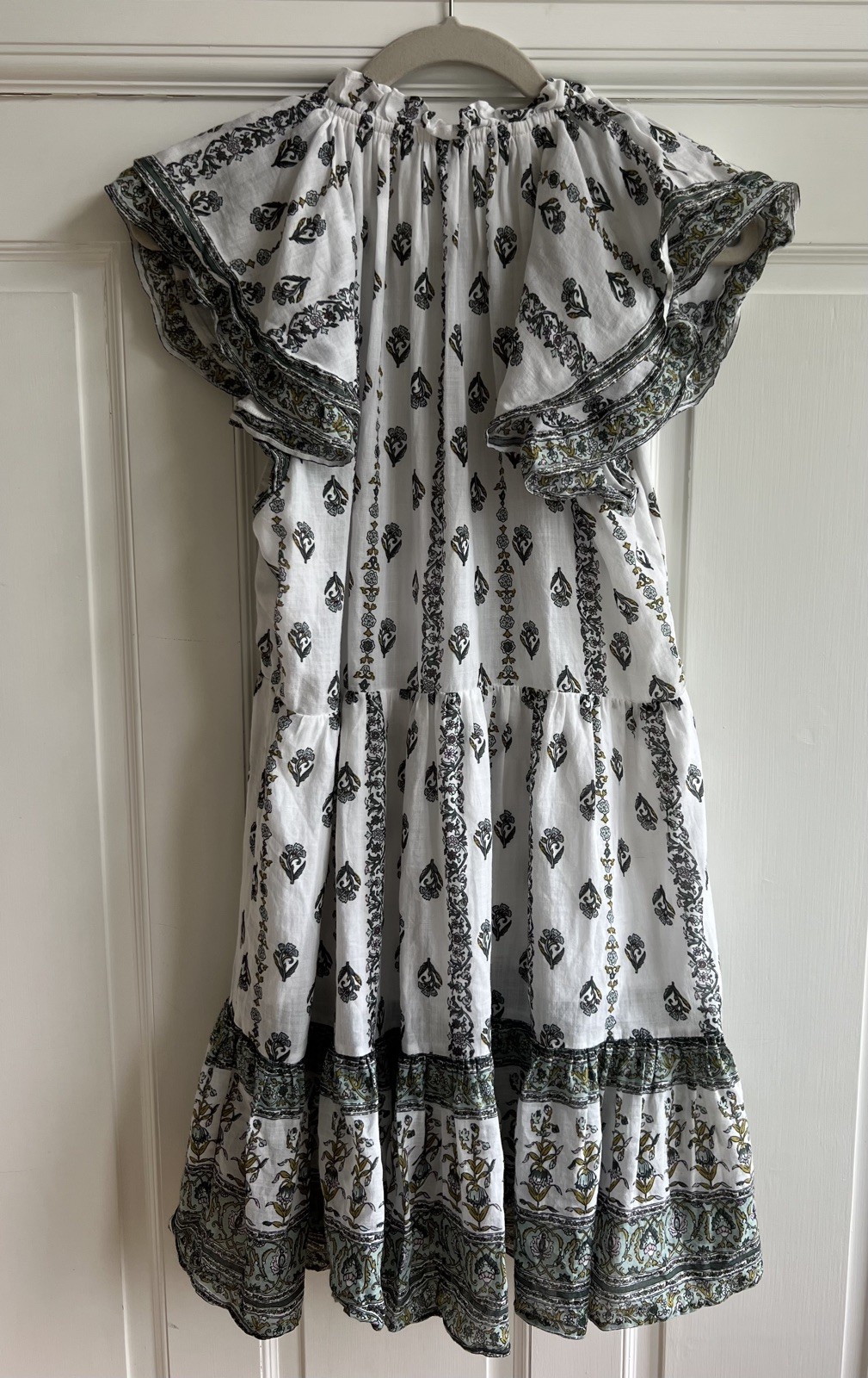 Veronica Beard Zee Printed Mini Dress In White/Multicolor Size 4 Sample