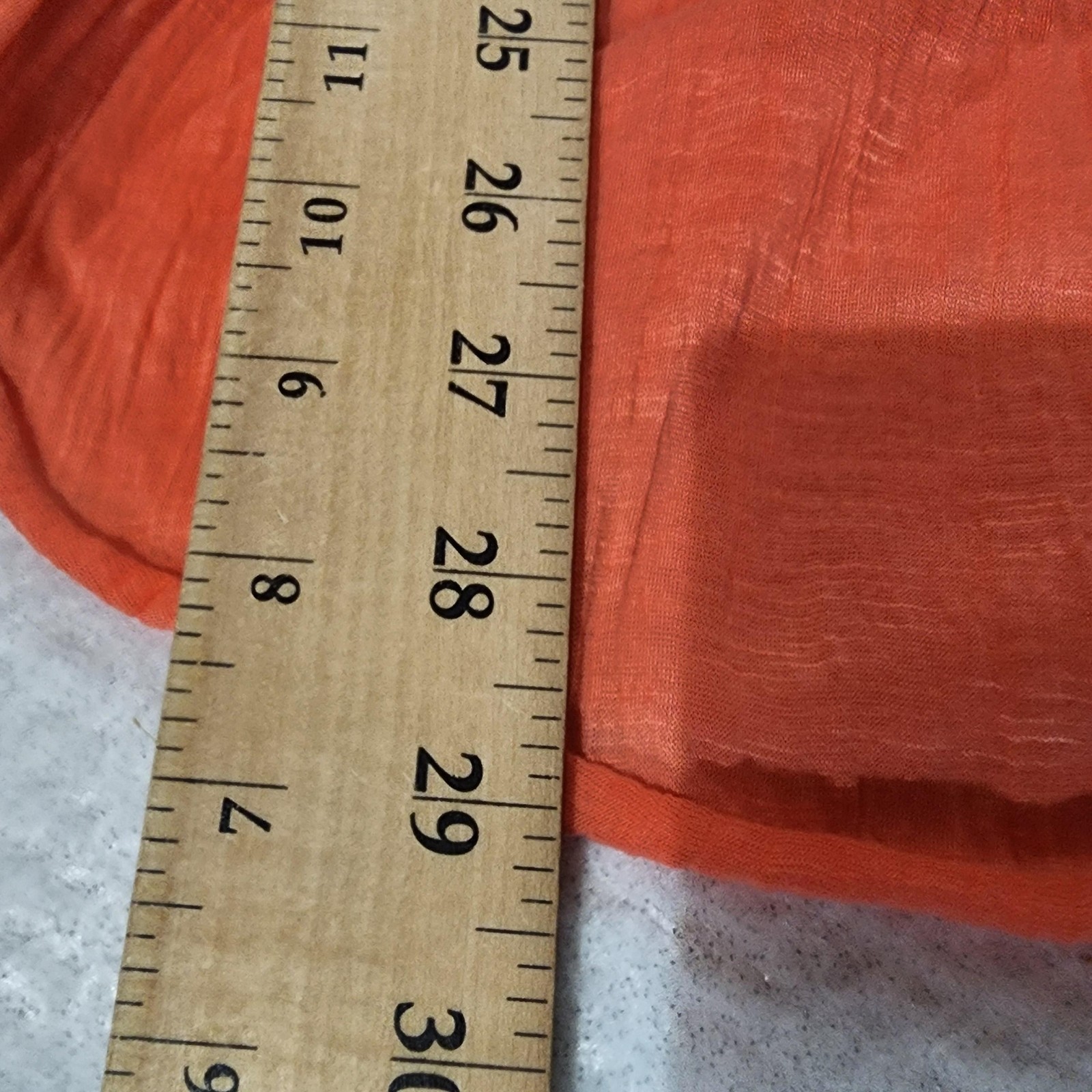 Faded Glory Blouse Womens Large Cosmo Coral Peasant 3/4 Sleeve Scoop Neck Boho