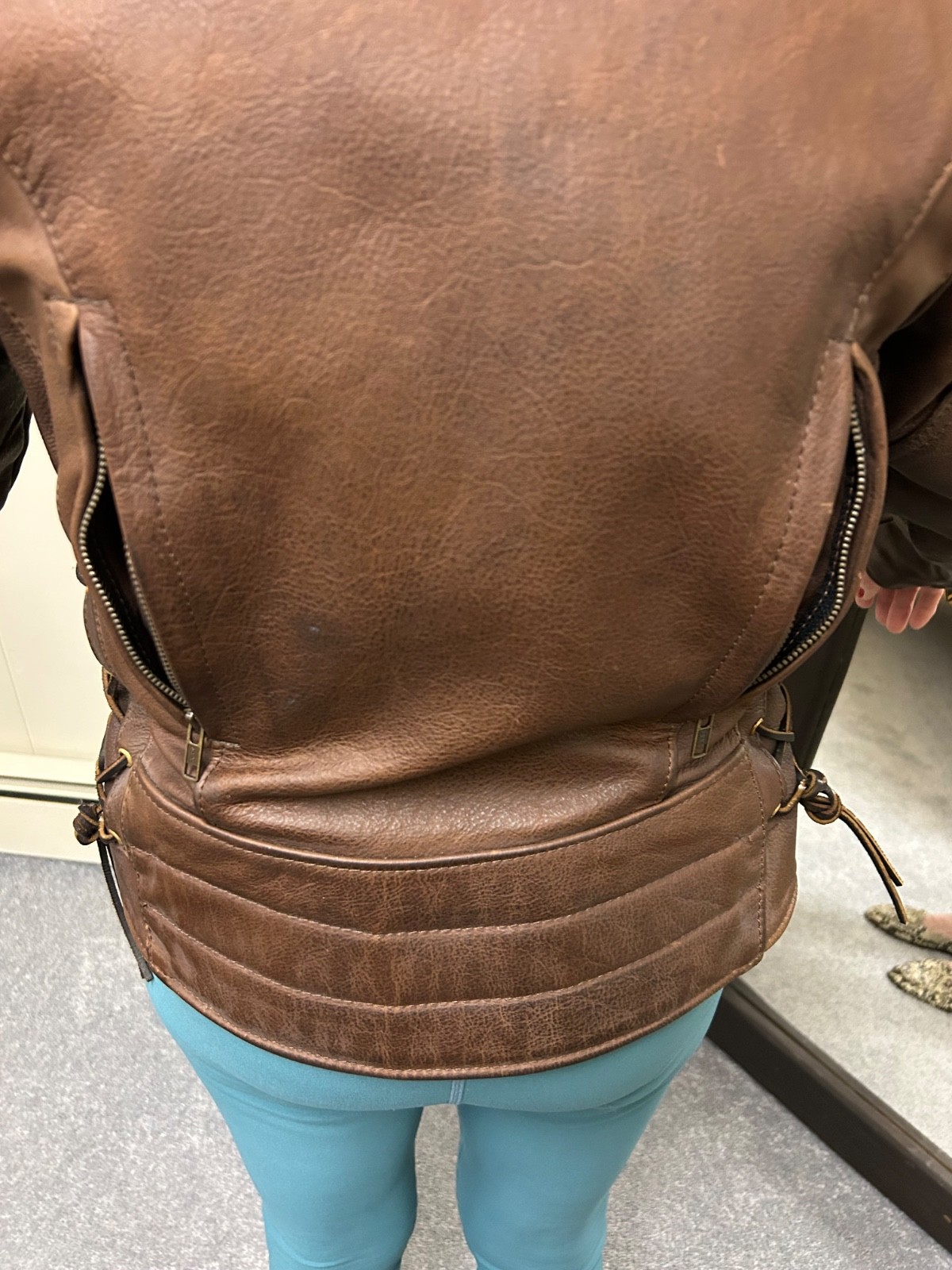 ladies Kerr leather heavyweight motorcycle jacket