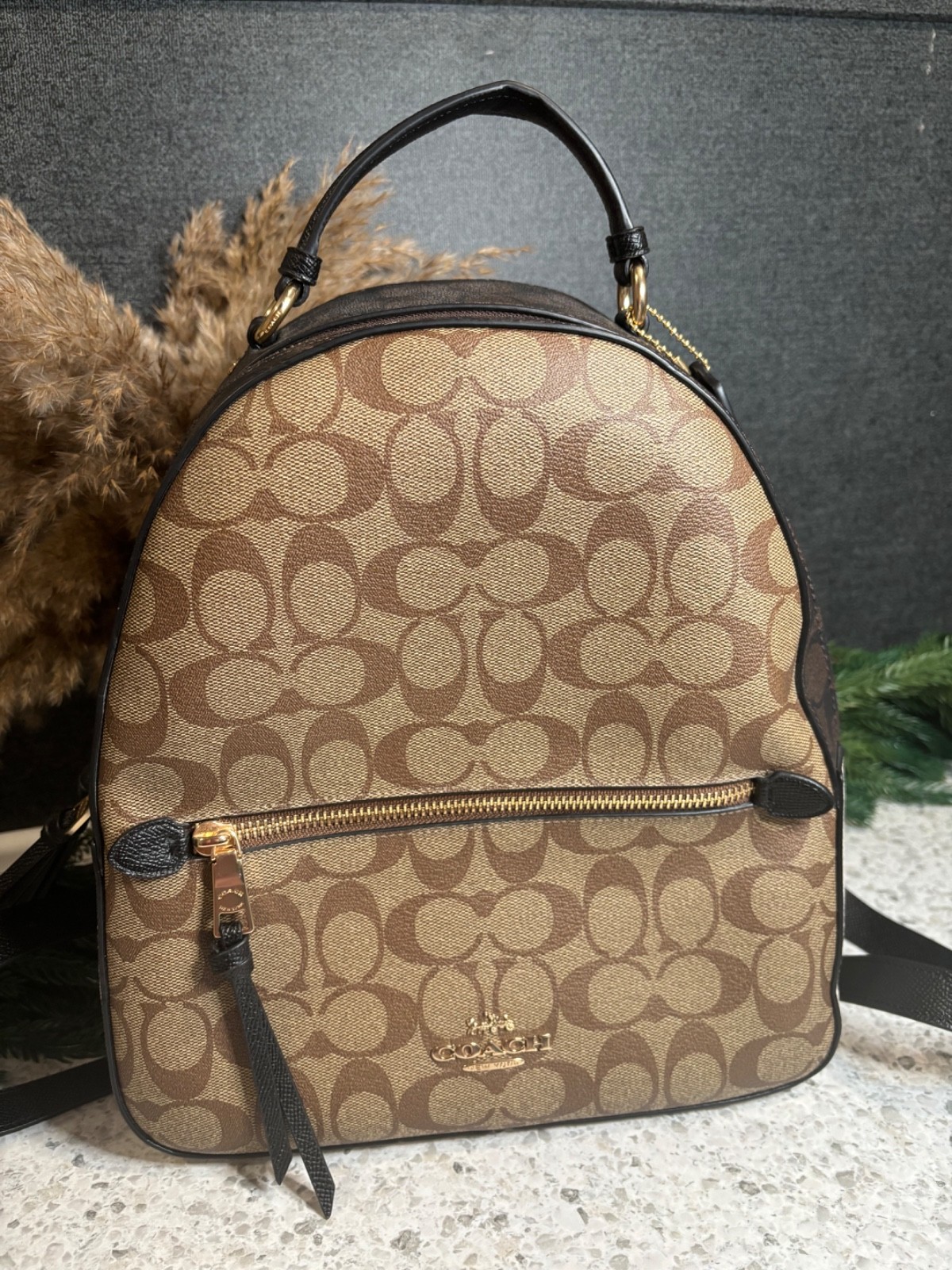 COACH Jordyn Backpack, Khaki Multi