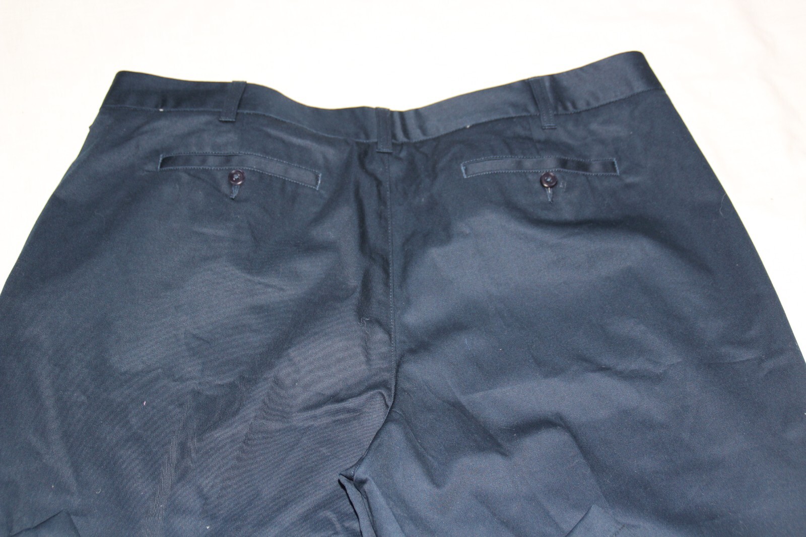 Lands’ End Women’s Chino Pants 22W Plus Size Navy Oeko-Tex Button Zip Fly Crop
