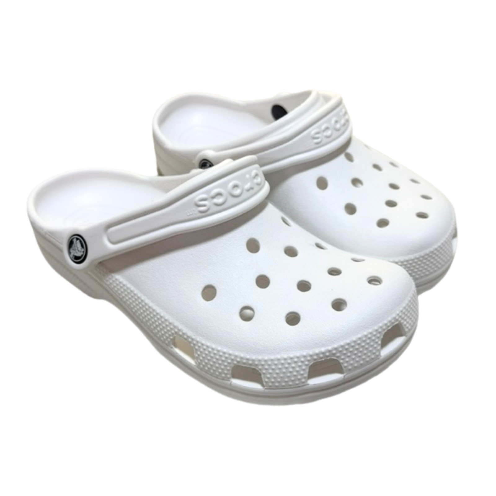 White Crocs Classic Clog Unisex Slip-On Sandals