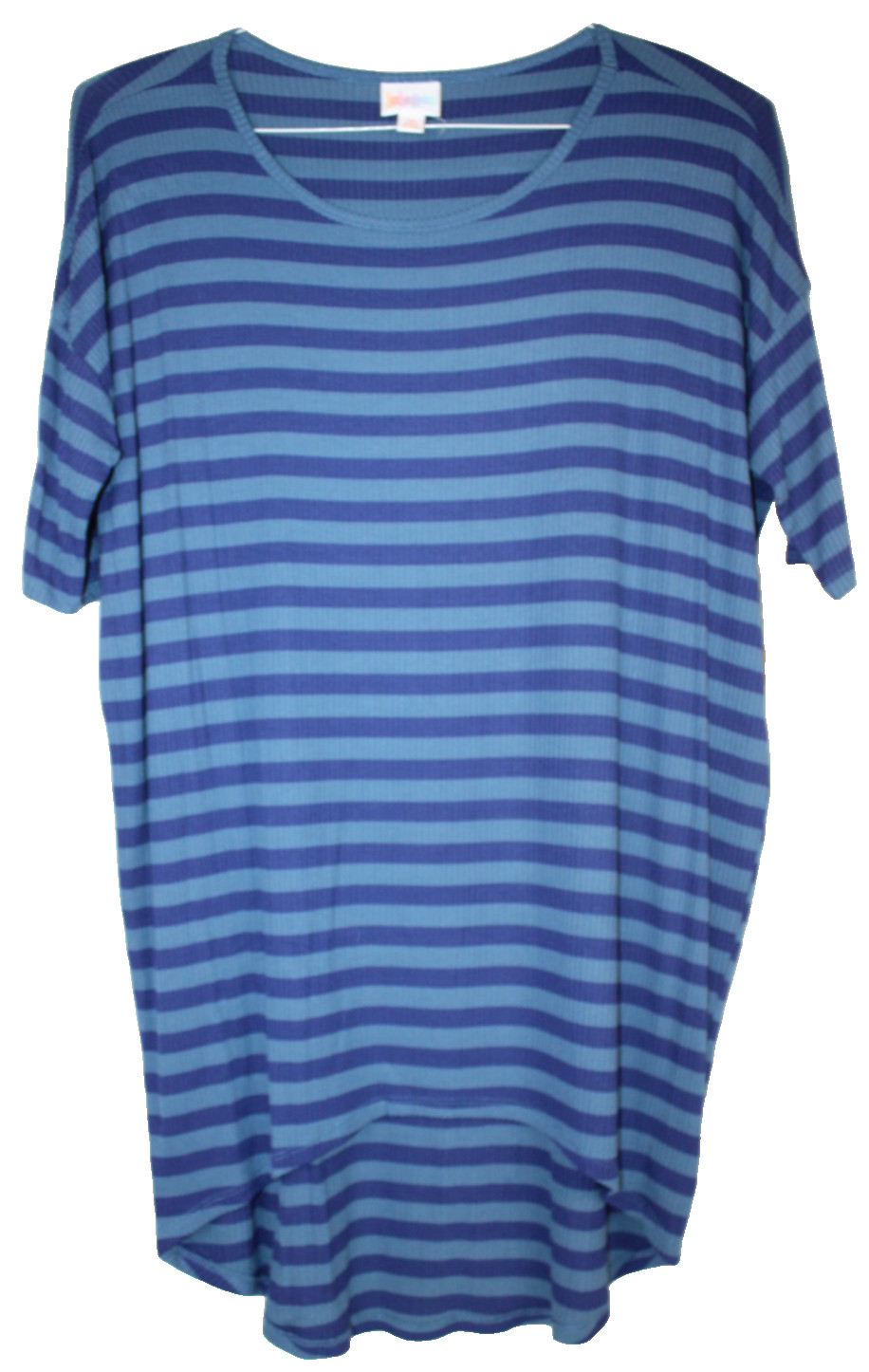 LuLaRoe IRMA T Shirt Women’s Top Short Sleeves NWT Size XS XSmall Blue Stripes