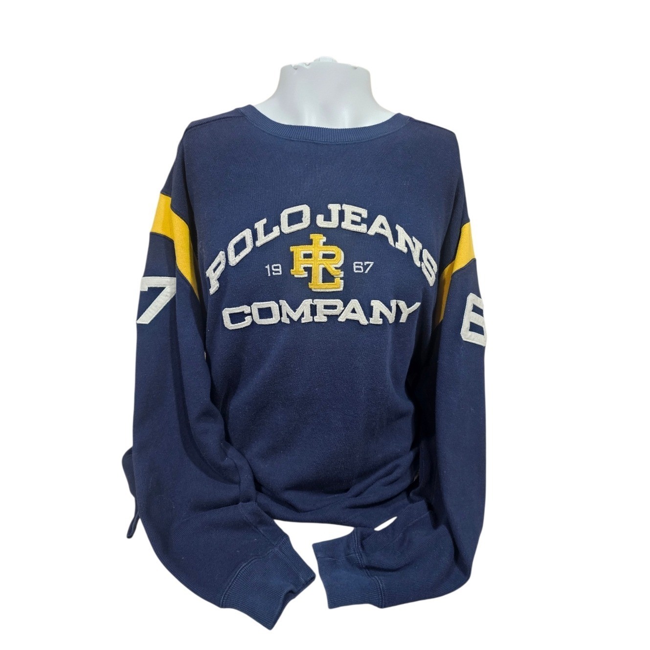 Men’s Navy & Yellow Logo Crewneck Sweatshirt