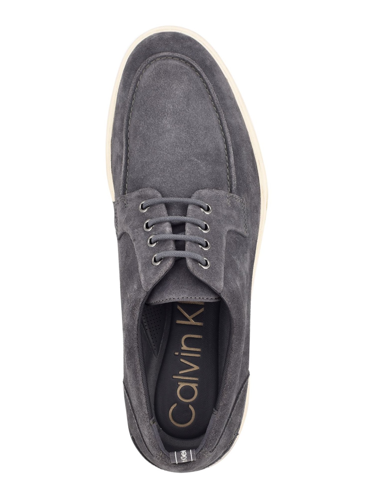 CALVIN KLEIN Mens Gray Removable Insole Todd Round Toe Wedge Oxford Shoes 7.5 M