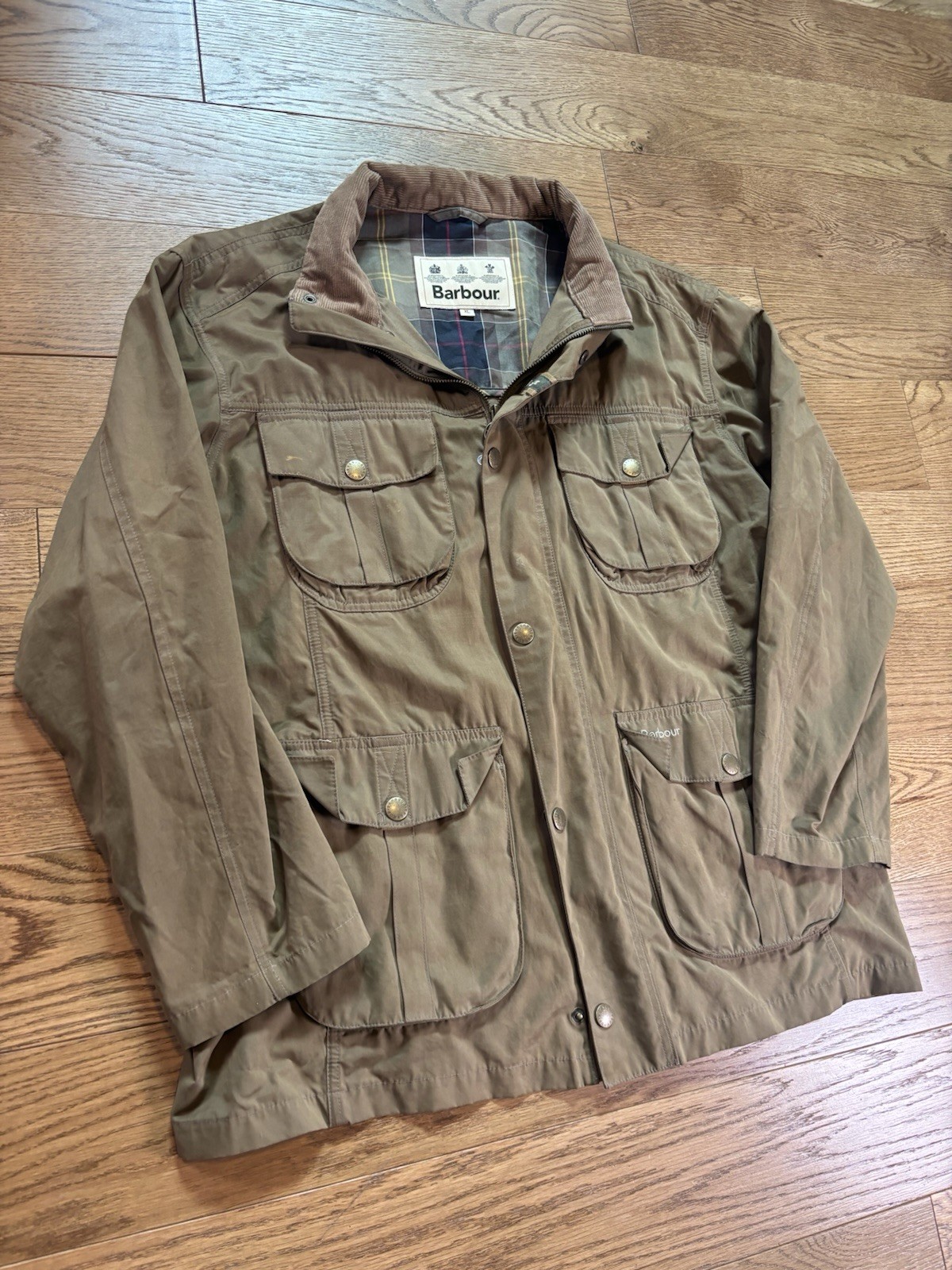 Vintage Barbour Brown Waxed Utility Field Jacket XL Heritage Outdoor Coat