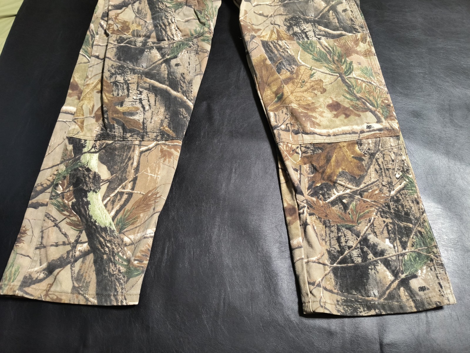 Wrangler Mens Camo Pants Real Tree Double Knee Hunting Fishing VTG 38×32