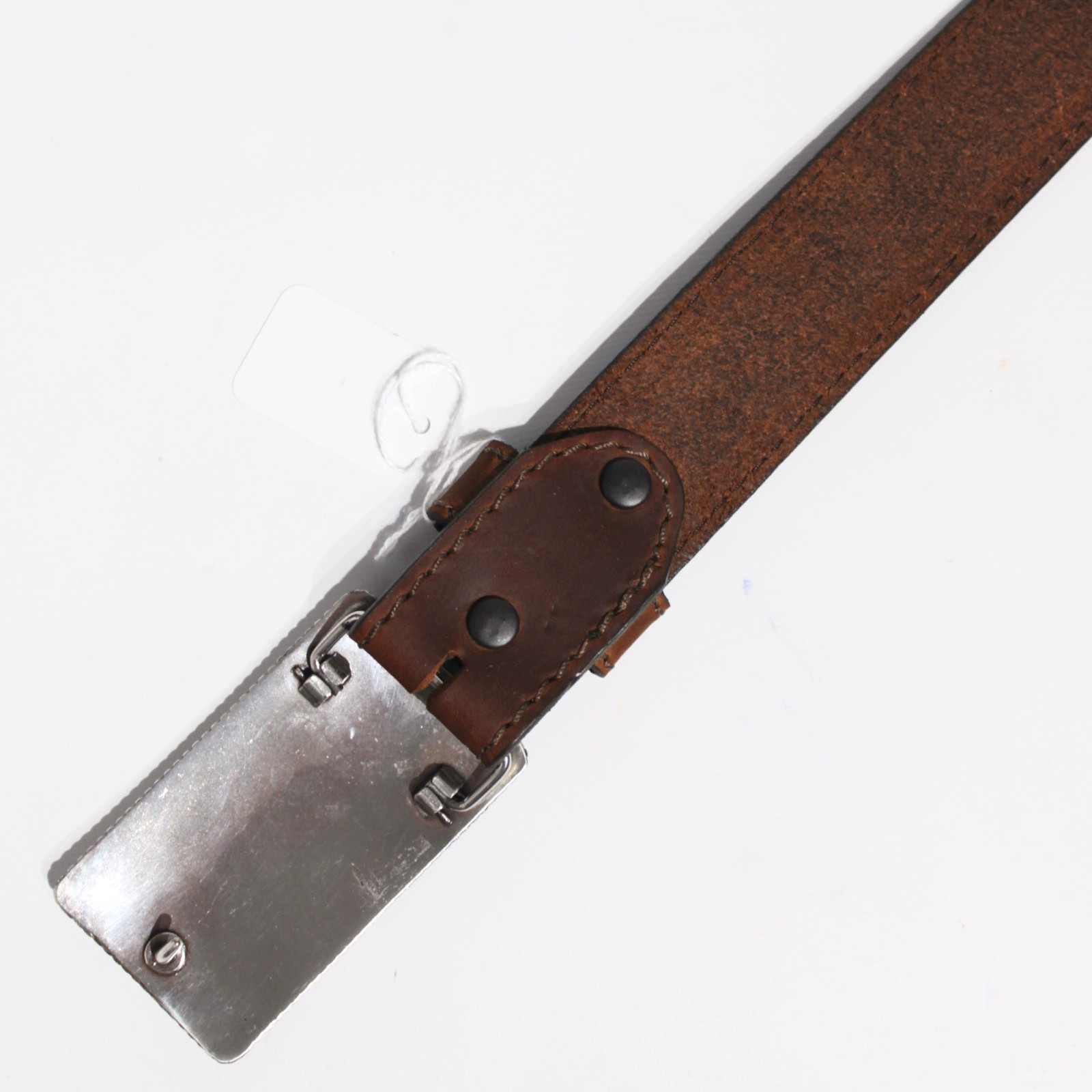 NWT Justin USA American Flag Brown Leather Western Belt Men Size 36 (45″ x 1.5″)