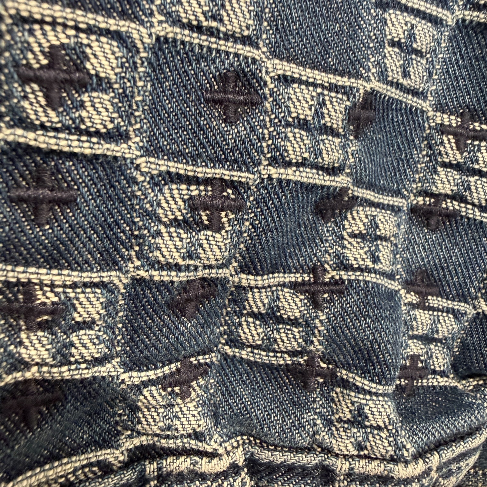 Ksubi Oh G Klassik Denim Trucker Jacket Mens Large AOP Monogram Logo Japanese